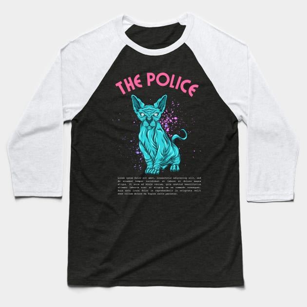 the police Baseball T-Shirt by Oks Storee